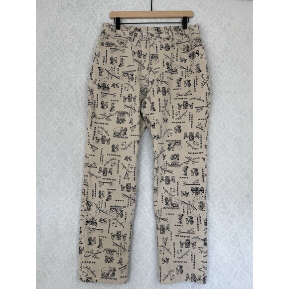 Vtg Chicos Jeans Womens L/14/2.5 Tan Denim Bamboo Japan Asia Wearable Artsy 90s - Picture 1 of 15